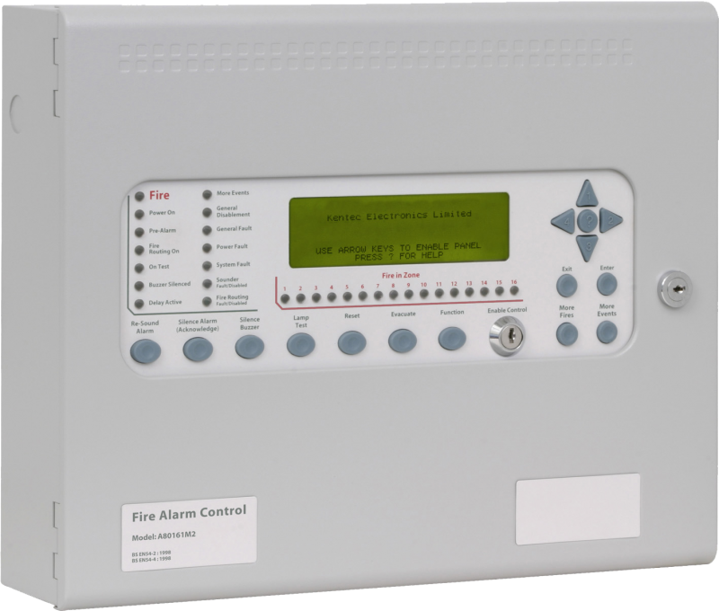 Image of a Syncro Addressable Marine Fire Panel featuring front buttons, designed for Apollo Protocol, showcasing fire safety technology.